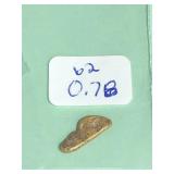 0.78 Grams California Natural River Gold