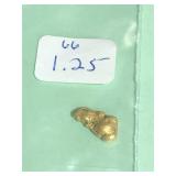 1.25 Grams California Natural River Gold