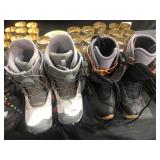 2 pairs snow boots