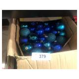 box of assorted christmas ornaments
