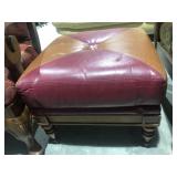 leather tufted ottoman