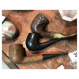 3 Vintage Pipes w/ Names