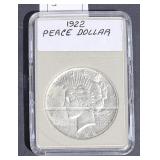 1922 P Peace Silver $1 Dollar  in Display Slab