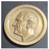 Bronze Lyndon Baines Johnson President Medallion