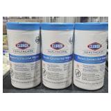 3 Large Tubs Clorox Bleach Germicidal Wipes