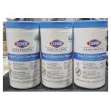 3 Large Tubs Clorox Bleach Germicidal Wipes