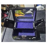 Asian Painted Jewelry Box 7" x 5" x 5"