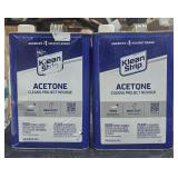 2 Lots 1ea 1 Gallon Can Klean Strip Acetone