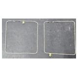 (2) Silver Toned Twist Chain 20" Long