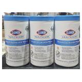 3 Large Tubs Clorox Bleach Germicidal Wipes