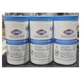 3 Large Tubs Clorox Bleach Germicidal Wipes