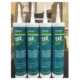 4 Tubes Dowsil 733 Glass & Metal Sealant  Aluminum