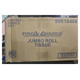 Box Jumbo Roll Tissue 1,000 ft 12 Rolls 2 PLY