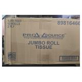 Box Jumbo Roll Tissue 1,000 ft 12 Rolls 2 PLY