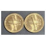 2 Utah Golden Spike Medallion Utah