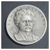 Mark Twain Samuel Clemens Silver .999  25.5 grams