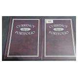 2 Lots 1 ea  Empty Currency Portfolio Books