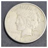 1924 S Peace Silver $1 Dollar Coin