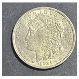 1921 P Morgan Silver $1 Dollar Coin