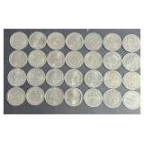 Bag 28 Casino Tokens Mixed Casino