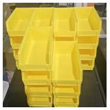 23 Yellow Sorter Bins 4" W x 7" D x 3" T