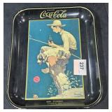 Vintage Coca-Cola Tray "Boy Fishing" Calendar Art