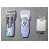 Bag w/ 3 Different Electric Razors