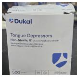 Dukal non sterile 6" tongue depressors