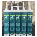5 Tubes Dowsil 733 Glass & Metal Sealant  Aluminum