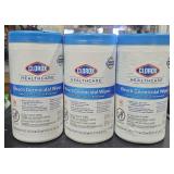 3 Clorox bleach germicidal wipes