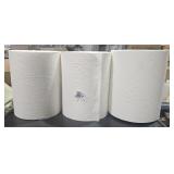 3 Rolls 10" T x 7 1/2" White Towels No Breaks