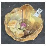 Hand Painted Nippon Bowl  8" Across 3" Tall