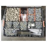 CONTAINER OF ADOBE COLORED SCREWS
