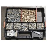 CONTAINER OF LATTE COLORED SCREWS