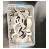tub of plastic trim pieces for metal awning