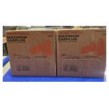 2-BOXES OF MAXIMUM EARPLUGS