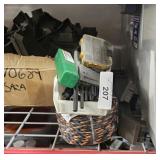 BOX OF BROWN END CAPS, ROPE & ALLEN WRENCHES
