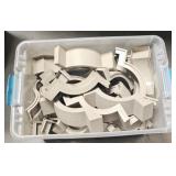 tub of plastic trim pieces for metal awning