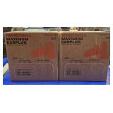 2-BOXES OF MAXIMUM EARPLUGS
