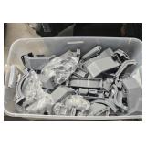 large tub of plastic trim pieces for metal awnings