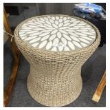 RATTAN ROUND OUTDOOR TABLE