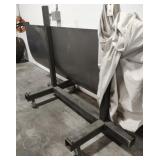 Heavy metal cart for holding plate sheet metal