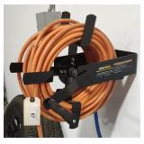 Air hose reel with hose and wall mount