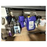Miscellaneous garage fluids, some some partial
