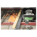 CONCRETE BRUSH, MIXER, PVC ELBOWS & DECKING TOOL
