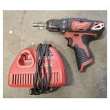 MILWAUKEE BATTERY DRILL W/ CHARGER (NO BATTERY)