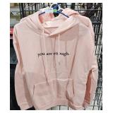 2 New Pastel Pink Hooded Sweatshirt  sz L & XL