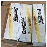 3 Lots 1ea Boxes D cell Energizer batteries