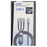 100w Super Fast Charging 3 in 1 Cables