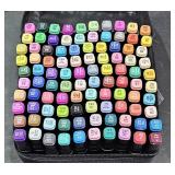 100 pc Dual Tip Markers in Case